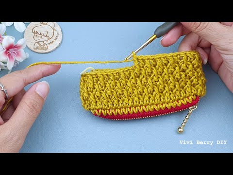 You WON'T BELIEVE How Easy It Is to Make a Crochet Purse with Zipper by Front Post Double Crochet