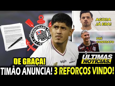 VARELA E ALAN FRANCO SURGEM pro TIMÃO! 3 CONTRATAÇÕES PARA O CORINTHIANS e ROMERO de SAÍDA E+