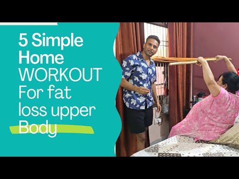 Simple home workout for upper body fat loss #yoga