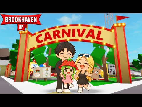 MIS NUEVOS PADRES ME LLEVAN AL NUEVO CARNAVAL DE BROOKHAVEN *GANAMOS PREMIOS INCREIBLES* ROBLOX