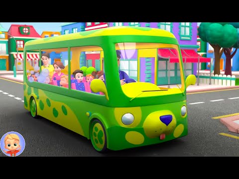 Wheels On The Bus Go Round And Round, Vehicle Song & Nursery Rhymes for Kids