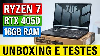 Chegou o Asus TUF A16 RTX 4050 + Ryzen 7 170: Unboxing, upgrades e alguns testes!