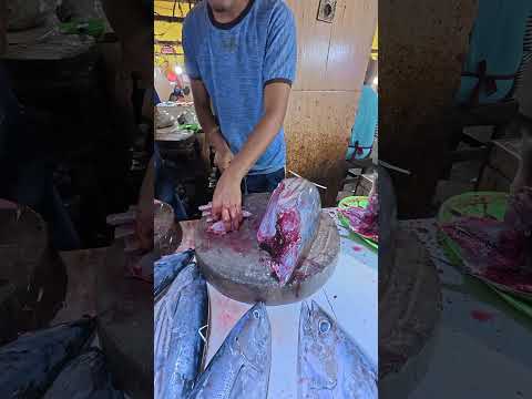 Amazing yellowfin tuna skin peeling video #fishcutting #fish #howto #fishfillet