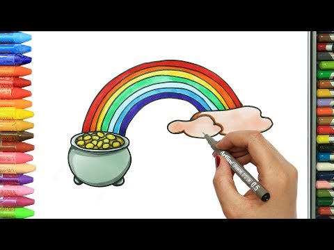 Изучить видео как фломастерами рисовать радугу