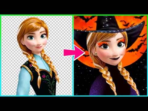 Frozen: Anna at the Halloween party - Disney Princesses Transformation - Cartoon Art