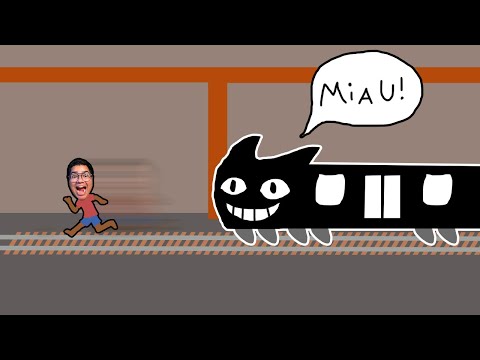 FUJA DO TREM QUE MIA IGUAL GATO!!! (ROBLOX - MONSTER METRO β)