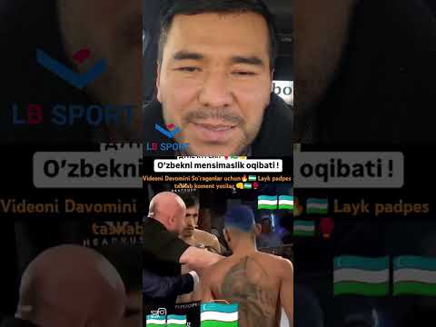 O‘zbekni mensimaslik oqibati shu boladi