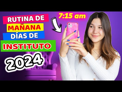 Rutina de Mañana en Días de Instituto 2024 - ¿Cómo me RIZO el Pelo?