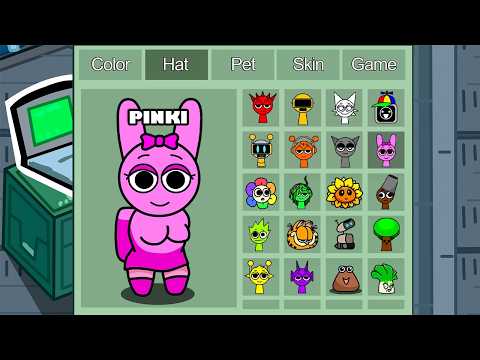 Pinki (sprunki) in Among Us ◉ funny animation - 1000 iQ impostor