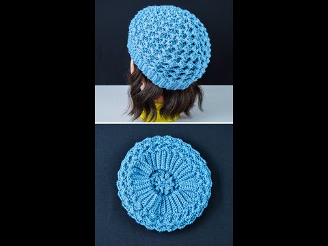 Easy volumetric crochet beret hat! Tutorial for beginners! Miarti🧶