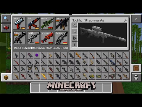 ARMAS MOD PARA MINECRAFT PE 1.21 BEDROCK - EL MEJOR ADDON ARMAS 3D MINECRAFT PE