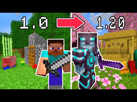 ¡Paso Minecraft pero la Versión se Actualiza cada Día hasta la 1.20!