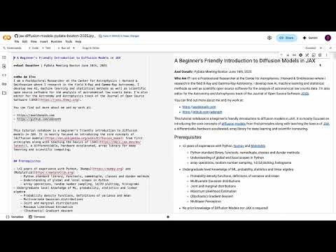 Axel Donath - Diffusion Modelling with JAX | PyData Boston
