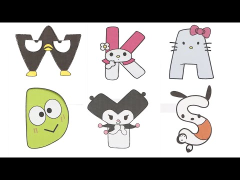 Alphabet Lore Transform Kuromi, Hello Kitty, My Melody, Keroppi, Pochacco, Badzt Maru Sanrio