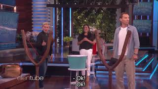 Benedict e Ellen DeGeneres brincam e surpreendem membro da plateia do programa