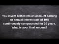 Continuous Compounding Concepts