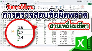 วิธีปิดใช้งานการตรวจสอบข้อผิดพลาด (เอาสามเหลี่ยมสีเขียวออก) ครั้งเดียว #สาระDee