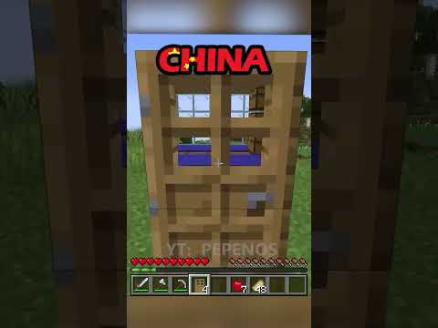 Casas en Diferentes Países #shorts #minecraft
