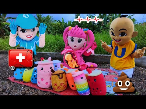 Drama Badut Lucu Boboiboy Menolong Ibu Perut Gendut Jualan Boneka Boba Diambil Upin Ipin Sediih