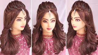 2 Bridal Hairstyles Kashee's l Curly hairstyles l Wedding Hairstyles 2025 l Walima Bridal Hairstyles