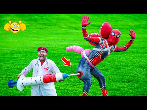 Must Watch New Spider-Man Comedy Video 2025Amazing Injection Wala Comedy Video😂Top New Doctor Comedy