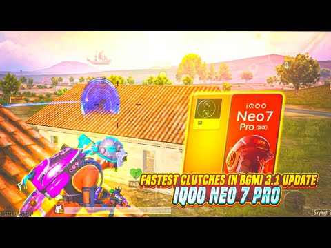 FASTEST CLUTCHES IN BGMI 3.1 UPDATE 💥 IQOO NEO 7 PRO FULL GYROSCOPE BGMI / PUBG TEST 2024⚡