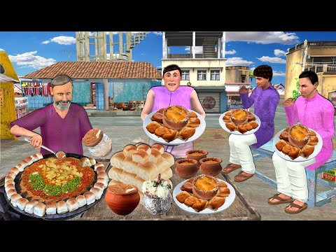 Matka Pav Bhaji Fondue Famous Pav Bhaji Indian Street Food Hindi Kahaniya Moral Stories Comedy Video