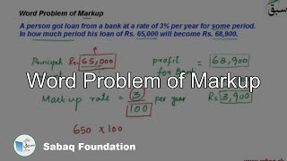 Word Problem of Markup