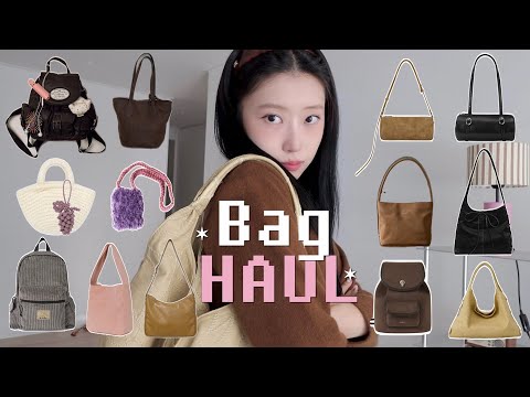 ✶BAG HAUL✶ 매일 들고 싶은,, MY NEW BAG★ 13가지👜🤎 노트북 들어가는 보부상백부터 미니백, 백팩등등 다양하게! 구경와요🧚‍♂️