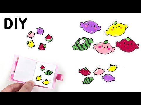 뽀짝뽀짝 과일사탕 스티커 만들기 #sticker #diy #craft #paperdiy
