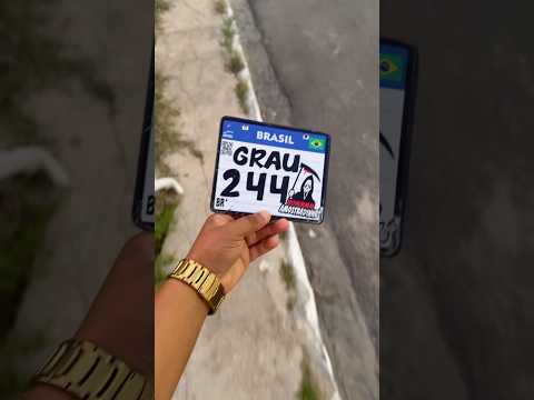 A placa 244 de paulinho do grau 👀🫣 #bike #grau