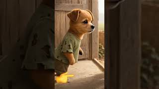 How a poor puppy risked its own life to save a cat from a tragic accident l😭 #shorts