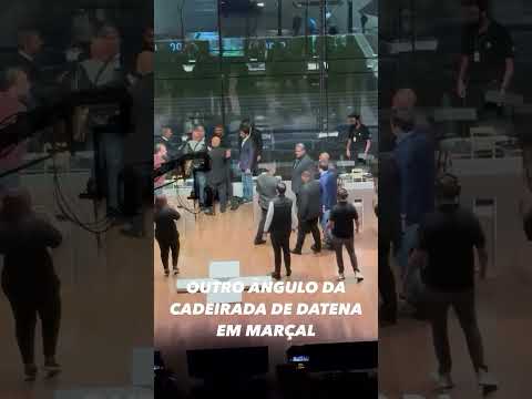 Pablo Marçal  levando cadeirada do Datena ao vivo