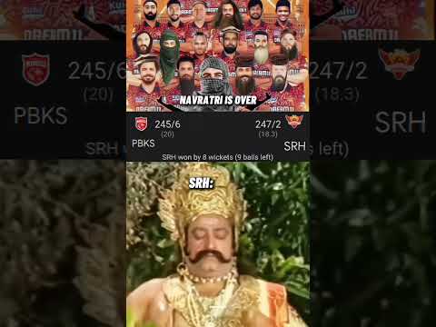 SRH is back after Navratri ☠️