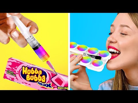 6 GENIUS FOOD HACKS EVERYONE SHOULD KNOW || Sneak Candies At School by 123 Go! Genius