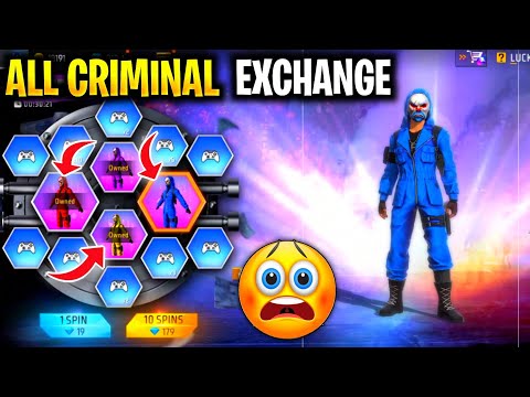 Exchange All Criminal Free 🤑 | Get All Rare Criminal Bundle In One Spin 😨 #shorts #short