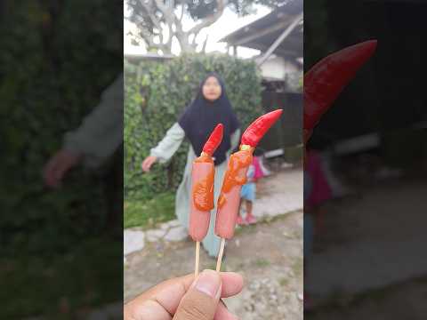 bagi bagi sosis saus cabe merah #shorts