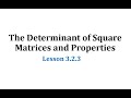 Understanding Determinants of Matrices