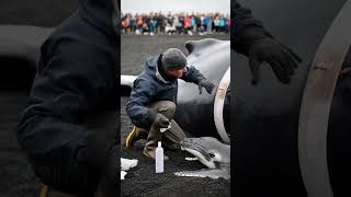 Good Samaritan Rescues Beached Whale In Need! #rescue #animals #wildlife