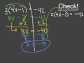 Solving Equations Using the Distributive Property