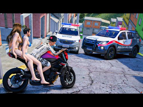 CHAMEI DUAS DO JOB PRA DAR FUGA DE MOTO NA FAVELA no GTA 5 MODS