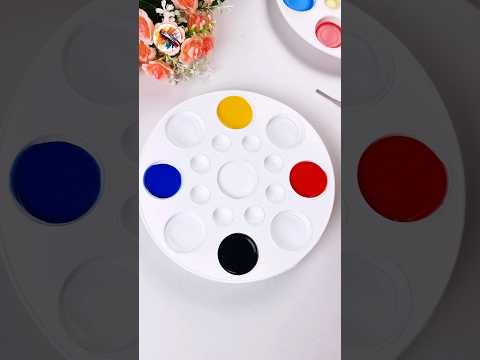 Creative satisfying color mixing 12 color #colormixing #paintmixing #satisfyingart #colors #shorts