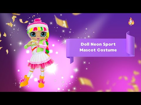 Doll Neon Sport Mascot Costume