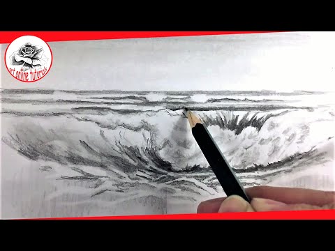 How to Draw Sea Waves with Pencil Drawing Techniques