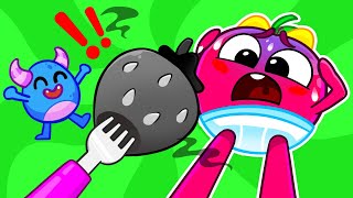 NO! The Color Monster Made the Strawberry Turn Black!😲 + More Fun Songs for Kids | P&P Stories