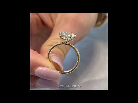 2.2 carat Round Diamond Bezel Signature Wrap Engagement Ring
