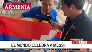 La bandera de Artsaj flameó durante el triunfo de Argentina ante Austria en el Mundial 2026