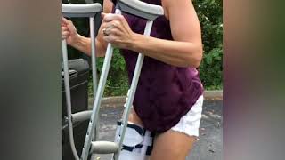 Kiki Challenge with crutches!