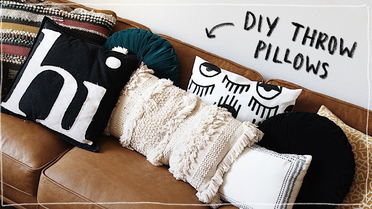 Diy throw pillows! (no sew) - super cute + aesthetic + affordable Lone Fox
