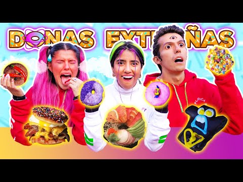 PROBANDO LAS DONAS MÁS RARAS DEL MUNDO | RETO POLINESIOS
